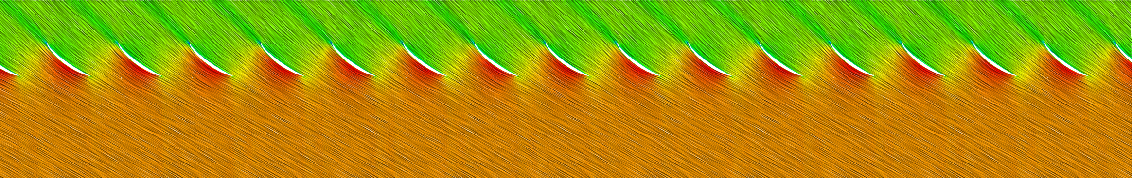 Axial Fan CFD Relative Velocity Blade to Blade View