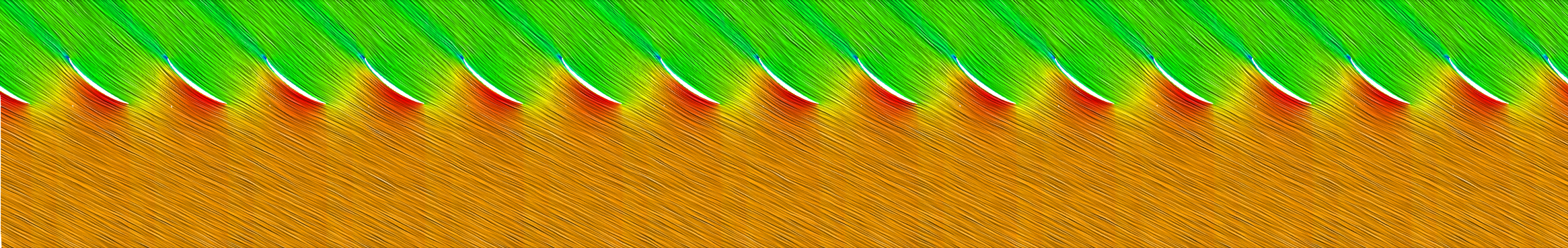 Axial Fan CFD Relative Velocity Blade to Blade View