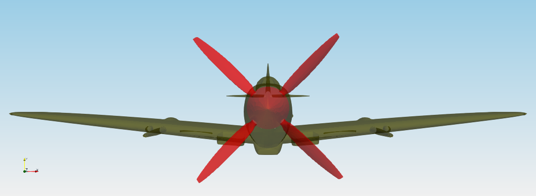 TCFD Spitfire tutorial geometry left view