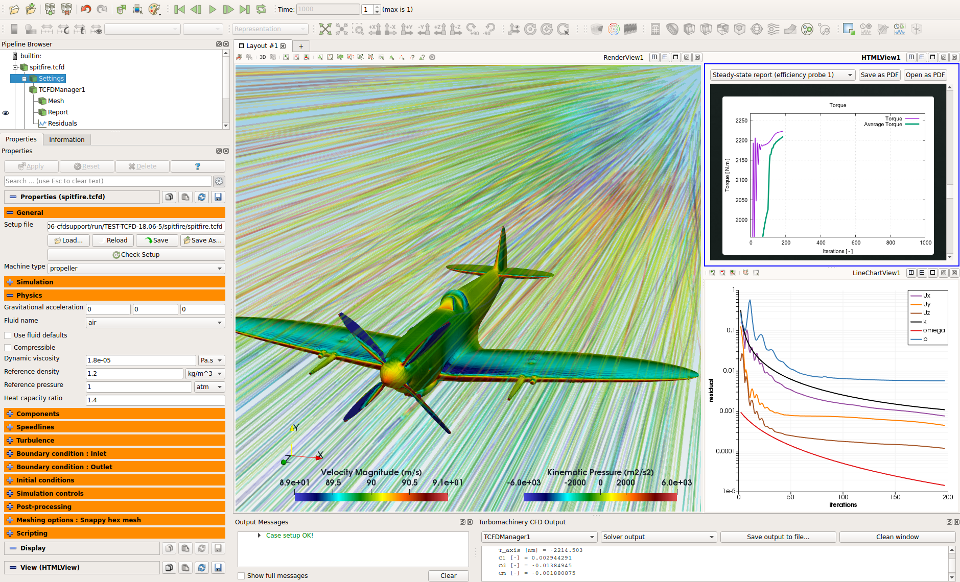 Turbomachinery CFD Graphical Interface GUI example