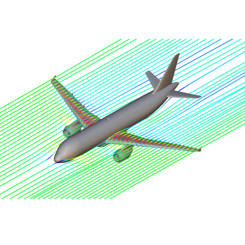 CFD Openfoam simulation of aircraft body Airbus A320