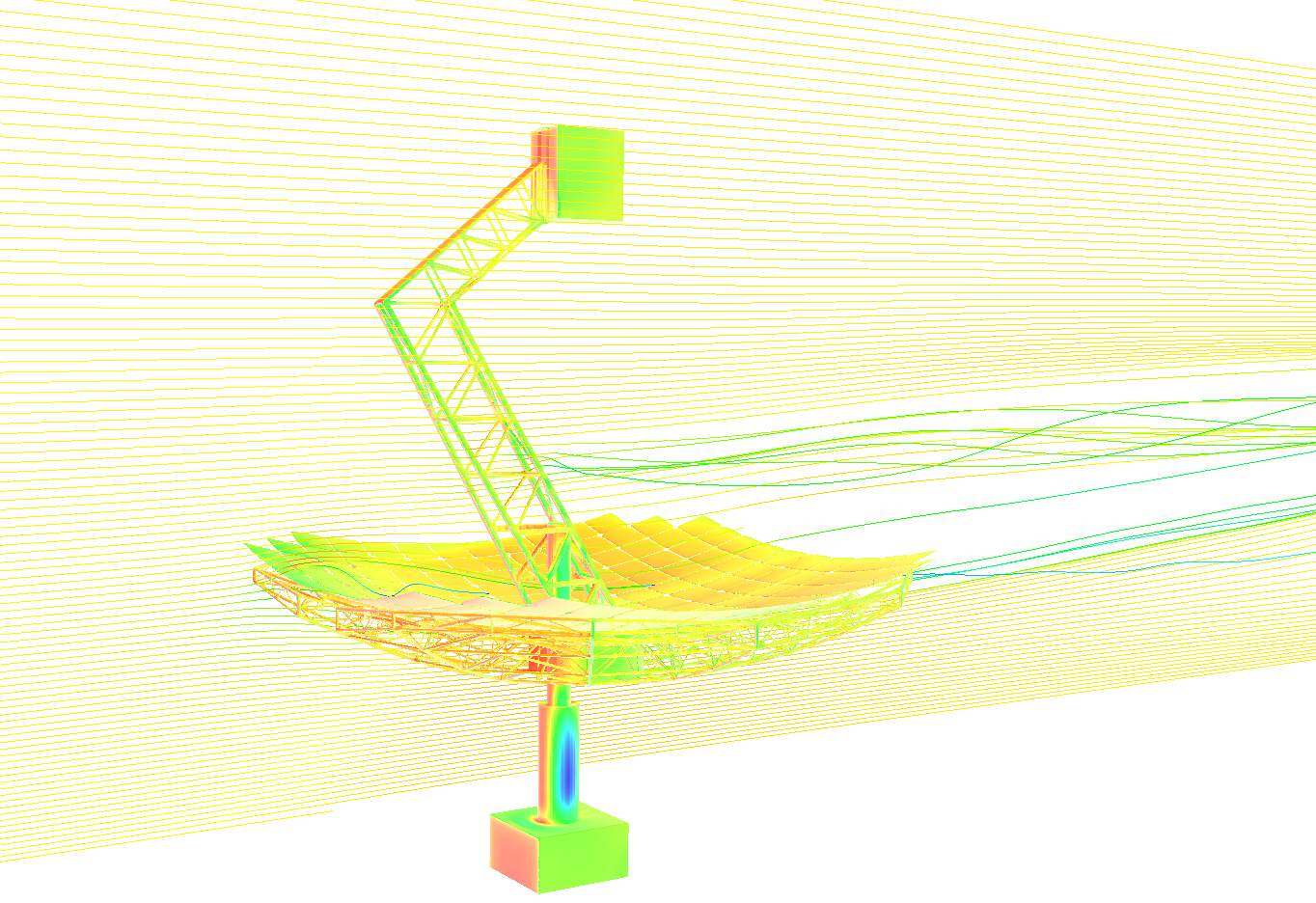 Solar power plant CFD in wind view 1